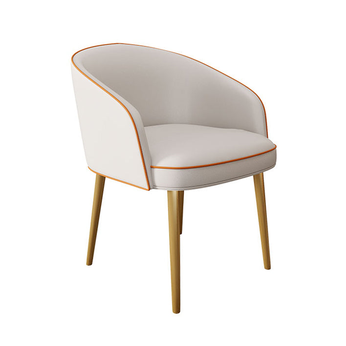 1/3/4/5 Pcs Metal Modern Dining Room Set with Round Table and Metal Base Dining Set 1 Orange Chair Clearhalo 'Dining Room Sets' 'Dining Tables & Seating' 'dining_room_set' 'furn' 'furn_dining_room_set' 'Furniture' 'furniture_dining_room_set' 'Kitchen & Dining Furniture' 'kitchen&dining_furn' 'kitchen' 4492614