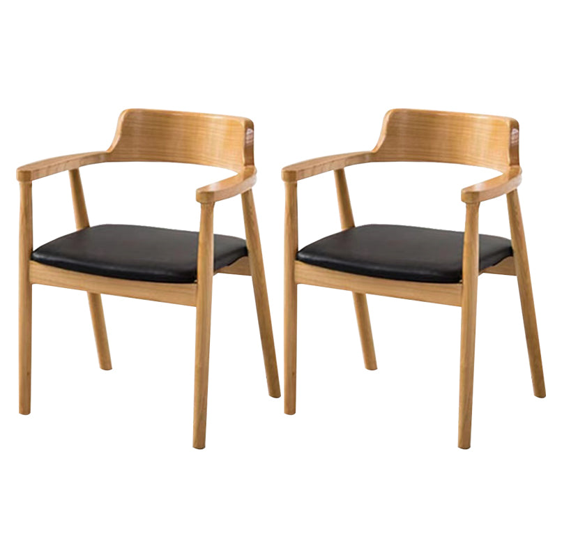 Modern Rectangle 1/2/5/7 Pieces Dining Set Solid Wood Dining Table with Chairs 2 Black Chairs Clearhalo 'Dining Room Sets' 'Dining Tables & Seating' 'dining_room_set' 'furn' 'furn_dining_room_set' 'Furniture' 'furniture_dining_room_set' 'Kitchen & Dining Furniture' 'kitchen&dining_furn' 'kitchen' 4492639