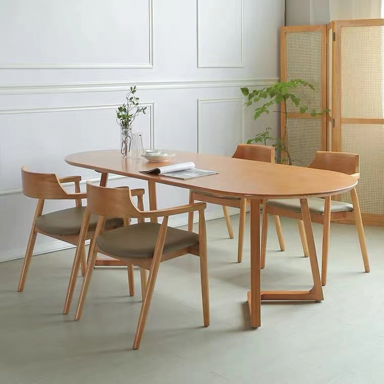 Modern Rectangle 1/2/5/7 Pieces Dining Set Solid Wood Dining Table with Chairs Clearhalo 'Dining Room Sets' 'Dining Tables & Seating' 'dining_room_set' 'furn' 'furn_dining_room_set' 'Furniture' 'furniture_dining_room_set' 'Kitchen & Dining Furniture' 'kitchen&dining_furn' 'kitchen' 4492647