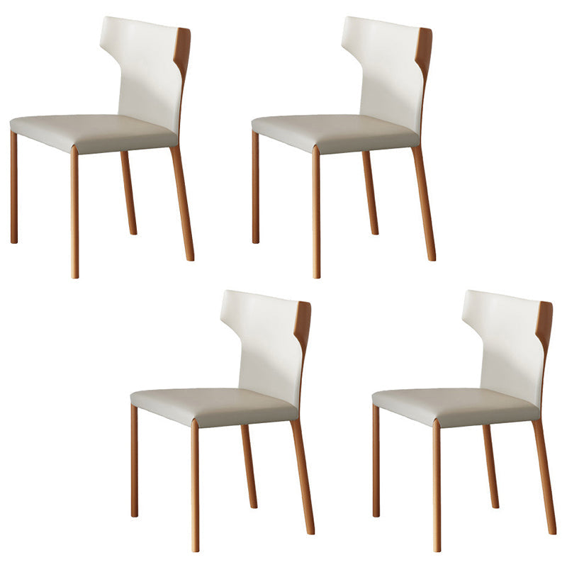 Modern 1/3/4/7 Pieces Round Dining Set Sintered Stone Dining Table with Leather Chairs 4 White Chairs Clearhalo 'Dining Room Sets' 'Dining Tables & Seating' 'dining_room_set' 'furn' 'furn_dining_room_set' 'Furniture' 'furniture_dining_room_set' 'Kitchen & Dining Furniture' 'kitchen&dining_furn' 'kitchen' 4492700