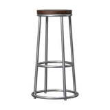 Modern Style Iron Bar Stool with Metal Footrest Simple Bar Stool for Bar Clearhalo 'Bar Furniture' 'Bar Stools' 'bar_stools' 'furn' 'furn_bar_stools' 'furniture_bar_stools' 'Kitchen & Dining Furniture' 'kitchen&dining_furn' 'kitchen' 'kitchen_furn' Furniture' 4492722