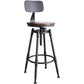 Adjustable Swivel Height Stool Industrial Round Seat Counter Bar Stool,1 Piece Clearhalo 'Bar Furniture' 'Bar Stools' 'bar_stools' 'furn' 'furn_bar_stools' 'furniture_bar_stools' 'Kitchen & Dining Furniture' 'kitchen&dining_furn' 'kitchen' 'kitchen_furn' Furniture' 4492734
