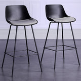 Nordic Metal Low Back Barstool Simple Indoor Tall Stool with Upholstered Clearhalo 'Bar Furniture' 'Bar Stools' 'bar_stools' 'furn' 'furn_bar_stools' 'furniture_bar_stools' 'Kitchen & Dining Furniture' 'kitchen&dining_furn' 'kitchen' 'kitchen_furn' Furniture' 4492743