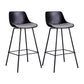 Nordic Metal Low Back Barstool Simple Indoor Tall Stool with Upholstered 2 Piece Set Clearhalo 'Bar Furniture' 'Bar Stools' 'bar_stools' 'furn' 'furn_bar_stools' 'furniture_bar_stools' 'Kitchen & Dining Furniture' 'kitchen&dining_furn' 'kitchen' 'kitchen_furn' Furniture' 4492745