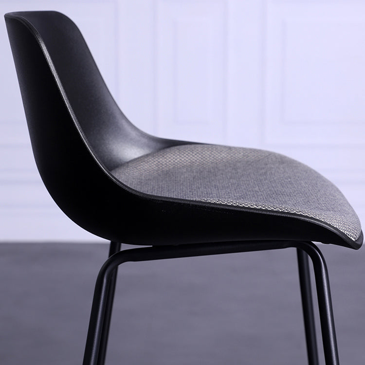 Nordic Metal Low Back Barstool Simple Indoor Tall Stool with Upholstered Clearhalo 'Bar Furniture' 'Bar Stools' 'bar_stools' 'furn' 'furn_bar_stools' 'furniture_bar_stools' 'Kitchen & Dining Furniture' 'kitchen&dining_furn' 'kitchen' 'kitchen_furn' Furniture' 4492752