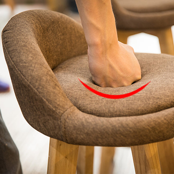 Contemporary Solid Wood Barstool Indoor Bar Stool with Footrest and Low Back Clearhalo 'Bar Furniture' 'Bar Stools' 'bar_stools' 'furn' 'furn_bar_stools' 'furniture_bar_stools' 'Kitchen & Dining Furniture' 'kitchen&dining_furn' 'kitchen' 'kitchen_furn' Furniture' 4492769