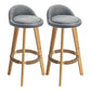 Contemporary Solid Wood Barstool Indoor Bar Stool with Footrest and Low Back Grey 2 Piece Set Bar Stool (28" H) Clearhalo 'Bar Furniture' 'Bar Stools' 'bar_stools' 'furn' 'furn_bar_stools' 'furniture_bar_stools' 'Kitchen & Dining Furniture' 'kitchen&dining_furn' 'kitchen' 'kitchen_furn' Furniture' 4492771