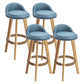 Contemporary Solid Wood Barstool Indoor Bar Stool with Footrest and Low Back Blue 4 Piece Set Bar Stool (28" H) Clearhalo 'Bar Furniture' 'Bar Stools' 'bar_stools' 'furn' 'furn_bar_stools' 'furniture_bar_stools' 'Kitchen & Dining Furniture' 'kitchen&dining_furn' 'kitchen' 'kitchen_furn' Furniture' 4492781