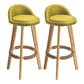Contemporary Solid Wood Barstool Indoor Bar Stool with Footrest and Low Back Green 2 Piece Set Bar Stool (28" H) Clearhalo 'Bar Furniture' 'Bar Stools' 'bar_stools' 'furn' 'furn_bar_stools' 'furniture_bar_stools' 'Kitchen & Dining Furniture' 'kitchen&dining_furn' 'kitchen' 'kitchen_furn' Furniture' 4492786
