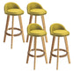 Contemporary Solid Wood Barstool Indoor Bar Stool with Footrest and Low Back Green 4 Piece Set Bar Stool (28" H) Clearhalo 'Bar Furniture' 'Bar Stools' 'bar_stools' 'furn' 'furn_bar_stools' 'furniture_bar_stools' 'Kitchen & Dining Furniture' 'kitchen&dining_furn' 'kitchen' 'kitchen_furn' Furniture' 4492787