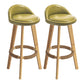 Contemporary Solid Wood Barstool Indoor Bar Stool with Footrest and Low Back Turquoise 2 Piece Set Bar Stool (28" H) Clearhalo 'Bar Furniture' 'Bar Stools' 'bar_stools' 'furn' 'furn_bar_stools' 'furniture_bar_stools' 'Kitchen & Dining Furniture' 'kitchen&dining_furn' 'kitchen' 'kitchen_furn' Furniture' 4492792