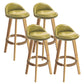 Contemporary Solid Wood Barstool Indoor Bar Stool with Footrest and Low Back Turquoise 4 Piece Set Bar Stool (28" H) Clearhalo 'Bar Furniture' 'Bar Stools' 'bar_stools' 'furn' 'furn_bar_stools' 'furniture_bar_stools' 'Kitchen & Dining Furniture' 'kitchen&dining_furn' 'kitchen' 'kitchen_furn' Furniture' 4492793