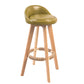 Contemporary Solid Wood Barstool Indoor Bar Stool with Footrest and Low Back Turquoise 1 Piece Bar Stool(30"H) Clearhalo 'Bar Furniture' 'Bar Stools' 'bar_stools' 'furn' 'furn_bar_stools' 'furniture_bar_stools' 'Kitchen & Dining Furniture' 'kitchen&dining_furn' 'kitchen' 'kitchen_furn' Furniture' 4492794