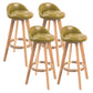 Contemporary Solid Wood Barstool Indoor Bar Stool with Footrest and Low Back Turquoise 4 Piece Set Bar Stool(30"H) Clearhalo 'Bar Furniture' 'Bar Stools' 'bar_stools' 'furn' 'furn_bar_stools' 'furniture_bar_stools' 'Kitchen & Dining Furniture' 'kitchen&dining_furn' 'kitchen' 'kitchen_furn' Furniture' 4492796