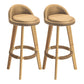Contemporary Solid Wood Barstool Indoor Bar Stool with Footrest and Low Back Beige 2 Piece Set Bar Stool (28" H) Clearhalo 'Bar Furniture' 'Bar Stools' 'bar_stools' 'furn' 'furn_bar_stools' 'furniture_bar_stools' 'Kitchen & Dining Furniture' 'kitchen&dining_furn' 'kitchen' 'kitchen_furn' Furniture' 4492798