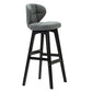 Scandinavia Style Bar-stool Low Back Wooden Legs Barstool for Restaurant Bar Grey Black 1 Piece Clearhalo 'Bar Furniture' 'Bar Stools' 'bar_stools' 'furn' 'furn_bar_stools' 'furniture_bar_stools' 'Kitchen & Dining Furniture' 'kitchen&dining_furn' 'kitchen' 'kitchen_furn' Furniture' 4492818