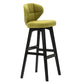 Scandinavia Style Bar-stool Low Back Wooden Legs Barstool for Restaurant Bar Green Black 1 Piece Clearhalo 'Bar Furniture' 'Bar Stools' 'bar_stools' 'furn' 'furn_bar_stools' 'furniture_bar_stools' 'Kitchen & Dining Furniture' 'kitchen&dining_furn' 'kitchen' 'kitchen_furn' Furniture' 4492828