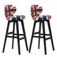 Scandinavia Style Bar-stool Low Back Wooden Legs Barstool for Restaurant Bar Blue-Red Black 2 Piece Set Clearhalo 'Bar Furniture' 'Bar Stools' 'bar_stools' 'furn' 'furn_bar_stools' 'furniture_bar_stools' 'Kitchen & Dining Furniture' 'kitchen&dining_furn' 'kitchen' 'kitchen_furn' Furniture' 4492832