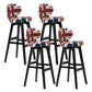 Scandinavia Style Bar-stool Low Back Wooden Legs Barstool for Restaurant Bar Blue-Red Black 4 Piece Set Clearhalo 'Bar Furniture' 'Bar Stools' 'bar_stools' 'furn' 'furn_bar_stools' 'furniture_bar_stools' 'Kitchen & Dining Furniture' 'kitchen&dining_furn' 'kitchen' 'kitchen_furn' Furniture' 4492833