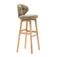 Scandinavia Style Bar-stool Low Back Wooden Legs Barstool for Restaurant Bar Khaki Natural 1 Piece Clearhalo 'Bar Furniture' 'Bar Stools' 'bar_stools' 'furn' 'furn_bar_stools' 'furniture_bar_stools' 'Kitchen & Dining Furniture' 'kitchen&dining_furn' 'kitchen' 'kitchen_furn' Furniture' 4492837