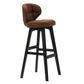 Scandinavia Style Bar-stool Low Back Wooden Legs Barstool for Restaurant Bar Coffee Black 1 Piece Clearhalo 'Bar Furniture' 'Bar Stools' 'bar_stools' 'furn' 'furn_bar_stools' 'furniture_bar_stools' 'Kitchen & Dining Furniture' 'kitchen&dining_furn' 'kitchen' 'kitchen_furn' Furniture' 4492852