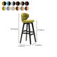 Scandinavia Style Bar-stool Low Back Wooden Legs Barstool for Restaurant Bar Clearhalo 'Bar Furniture' 'Bar Stools' 'bar_stools' 'furn' 'furn_bar_stools' 'furniture_bar_stools' 'Kitchen & Dining Furniture' 'kitchen&dining_furn' 'kitchen' 'kitchen_furn' Furniture' 4492855