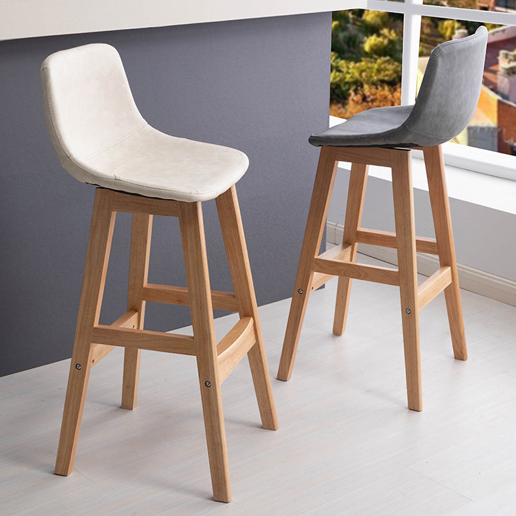 Scandinavia Style Bar-stool Bucket Seat Wooden Legs Barstool for Kitchen Bar Clearhalo 'Bar Furniture' 'Bar Stools' 'bar_stools' 'furn' 'furn_bar_stools' 'furniture_bar_stools' 'Kitchen & Dining Furniture' 'kitchen&dining_furn' 'kitchen' 'kitchen_furn' Furniture' 4492856