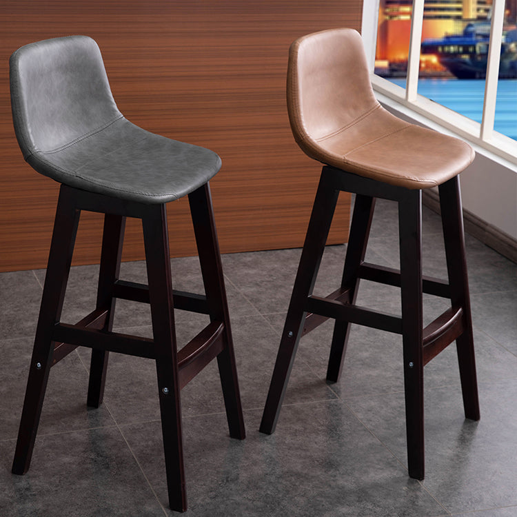 Scandinavia Style Bar-stool Bucket Seat Wooden Legs Barstool for Kitchen Bar Clearhalo 'Bar Furniture' 'Bar Stools' 'bar_stools' 'furn' 'furn_bar_stools' 'furniture_bar_stools' 'Kitchen & Dining Furniture' 'kitchen&dining_furn' 'kitchen' 'kitchen_furn' Furniture' 4492859
