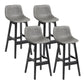 Scandinavia Style Bar-stool Bucket Seat Wooden Legs Barstool for Kitchen Bar Grey Black 4 Piece Set Clearhalo 'Bar Furniture' 'Bar Stools' 'bar_stools' 'furn' 'furn_bar_stools' 'furniture_bar_stools' 'Kitchen & Dining Furniture' 'kitchen&dining_furn' 'kitchen' 'kitchen_furn' Furniture' 4492861