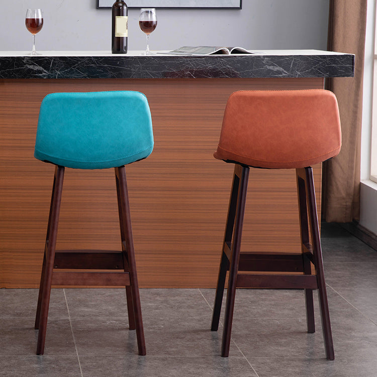 Scandinavia Style Bar-stool Bucket Seat Wooden Legs Barstool for Kitchen Bar Clearhalo 'Bar Furniture' 'Bar Stools' 'bar_stools' 'furn' 'furn_bar_stools' 'furniture_bar_stools' 'Kitchen & Dining Furniture' 'kitchen&dining_furn' 'kitchen' 'kitchen_furn' Furniture' 4492862