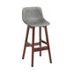 Scandinavia Style Bar-stool Bucket Seat Wooden Legs Barstool for Kitchen Bar Grey Brown 1 Piece Clearhalo 'Bar Furniture' 'Bar Stools' 'bar_stools' 'furn' 'furn_bar_stools' 'furniture_bar_stools' 'Kitchen & Dining Furniture' 'kitchen&dining_furn' 'kitchen' 'kitchen_furn' Furniture' 4492863