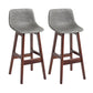 Scandinavia Style Bar-stool Bucket Seat Wooden Legs Barstool for Kitchen Bar Grey Brown 2 Piece Set Clearhalo 'Bar Furniture' 'Bar Stools' 'bar_stools' 'furn' 'furn_bar_stools' 'furniture_bar_stools' 'Kitchen & Dining Furniture' 'kitchen&dining_furn' 'kitchen' 'kitchen_furn' Furniture' 4492865
