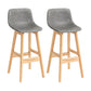 Scandinavia Style Bar-stool Bucket Seat Wooden Legs Barstool for Kitchen Bar Grey Natural 2 Piece Set Clearhalo 'Bar Furniture' 'Bar Stools' 'bar_stools' 'furn' 'furn_bar_stools' 'furniture_bar_stools' 'Kitchen & Dining Furniture' 'kitchen&dining_furn' 'kitchen' 'kitchen_furn' Furniture' 4492870