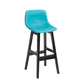 Scandinavia Style Bar-stool Bucket Seat Wooden Legs Barstool for Kitchen Bar Sky Blue Black 1 Piece Clearhalo 'Bar Furniture' 'Bar Stools' 'bar_stools' 'furn' 'furn_bar_stools' 'furniture_bar_stools' 'Kitchen & Dining Furniture' 'kitchen&dining_furn' 'kitchen' 'kitchen_furn' Furniture' 4492873