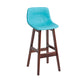 Scandinavia Style Bar-stool Bucket Seat Wooden Legs Barstool for Kitchen Bar Sky Blue Brown 1 Piece Clearhalo 'Bar Furniture' 'Bar Stools' 'bar_stools' 'furn' 'furn_bar_stools' 'furniture_bar_stools' 'Kitchen & Dining Furniture' 'kitchen&dining_furn' 'kitchen' 'kitchen_furn' Furniture' 4492876