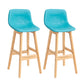 Scandinavia Style Bar-stool Bucket Seat Wooden Legs Barstool for Kitchen Bar Sky Blue Natural 2 Piece Set Clearhalo 'Bar Furniture' 'Bar Stools' 'bar_stools' 'furn' 'furn_bar_stools' 'furniture_bar_stools' 'Kitchen & Dining Furniture' 'kitchen&dining_furn' 'kitchen' 'kitchen_furn' Furniture' 4492880