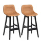 Scandinavia Style Bar-stool Bucket Seat Wooden Legs Barstool for Kitchen Bar Coffee Black 2 Piece Set Clearhalo 'Bar Furniture' 'Bar Stools' 'bar_stools' 'furn' 'furn_bar_stools' 'furniture_bar_stools' 'Kitchen & Dining Furniture' 'kitchen&dining_furn' 'kitchen' 'kitchen_furn' Furniture' 4492883