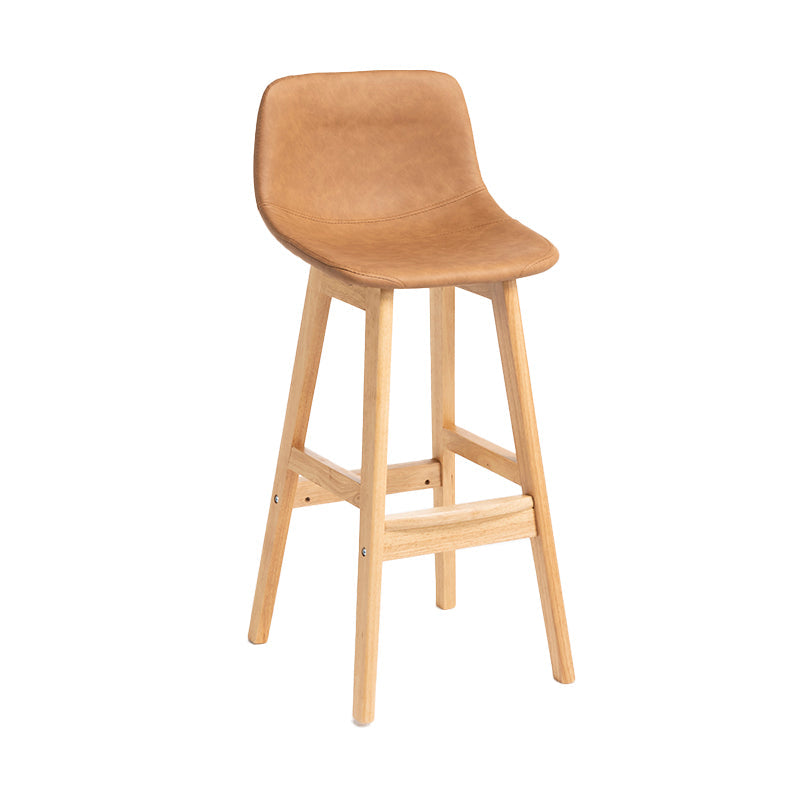 Scandinavia Style Bar-stool Bucket Seat Wooden Legs Barstool for Kitchen Bar Coffee Natural 1 Piece Clearhalo 'Bar Furniture' 'Bar Stools' 'bar_stools' 'furn' 'furn_bar_stools' 'furniture_bar_stools' 'Kitchen & Dining Furniture' 'kitchen&dining_furn' 'kitchen' 'kitchen_furn' Furniture' 4492888