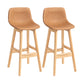Scandinavia Style Bar-stool Bucket Seat Wooden Legs Barstool for Kitchen Bar Coffee Natural 2 Piece Set Clearhalo 'Bar Furniture' 'Bar Stools' 'bar_stools' 'furn' 'furn_bar_stools' 'furniture_bar_stools' 'Kitchen & Dining Furniture' 'kitchen&dining_furn' 'kitchen' 'kitchen_furn' Furniture' 4492889