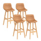 Scandinavia Style Bar-stool Bucket Seat Wooden Legs Barstool for Kitchen Bar Coffee Natural 4 Piece Set Clearhalo 'Bar Furniture' 'Bar Stools' 'bar_stools' 'furn' 'furn_bar_stools' 'furniture_bar_stools' 'Kitchen & Dining Furniture' 'kitchen&dining_furn' 'kitchen' 'kitchen_furn' Furniture' 4492890