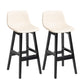 Scandinavia Style Bar-stool Bucket Seat Wooden Legs Barstool for Kitchen Bar Off-White Black 2 Piece Set Clearhalo 'Bar Furniture' 'Bar Stools' 'bar_stools' 'furn' 'furn_bar_stools' 'furniture_bar_stools' 'Kitchen & Dining Furniture' 'kitchen&dining_furn' 'kitchen' 'kitchen_furn' Furniture' 4492892