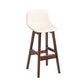 Scandinavia Style Bar-stool Bucket Seat Wooden Legs Barstool for Kitchen Bar Off-White Brown 1 Piece Clearhalo 'Bar Furniture' 'Bar Stools' 'bar_stools' 'furn' 'furn_bar_stools' 'furniture_bar_stools' 'Kitchen & Dining Furniture' 'kitchen&dining_furn' 'kitchen' 'kitchen_furn' Furniture' 4492894