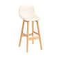 Scandinavia Style Bar-stool Bucket Seat Wooden Legs Barstool for Kitchen Bar Off-White Natural 1 Piece Clearhalo 'Bar Furniture' 'Bar Stools' 'bar_stools' 'furn' 'furn_bar_stools' 'furniture_bar_stools' 'Kitchen & Dining Furniture' 'kitchen&dining_furn' 'kitchen' 'kitchen_furn' Furniture' 4492897
