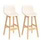 Scandinavia Style Bar-stool Bucket Seat Wooden Legs Barstool for Kitchen Bar Off-White Natural 2 Piece Set Clearhalo 'Bar Furniture' 'Bar Stools' 'bar_stools' 'furn' 'furn_bar_stools' 'furniture_bar_stools' 'Kitchen & Dining Furniture' 'kitchen&dining_furn' 'kitchen' 'kitchen_furn' Furniture' 4492898