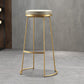 Glam Armless Backless Counter Stool Iron Bar Stool with Leather Cushion and Pedal Clearhalo 'Bar Furniture' 'Bar Stools' 'bar_stools' 'furn' 'furn_bar_stools' 'furniture_bar_stools' 'Kitchen & Dining Furniture' 'kitchen&dining_furn' 'kitchen' 'kitchen_furn' Furniture' 4492926