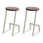 Modern Style Iron Bar Stool with Footrest Bristol Creative Bar Stool (set of 2) Walnut White 2 Piece Set Clearhalo 'Bar Furniture' 'Bar Stools' 'bar_stools' 'furn' 'furn_bar_stools' 'furniture_bar_stools' 'Kitchen & Dining Furniture' 'kitchen&dining_furn' 'kitchen' 'kitchen_furn' Furniture' 4492948