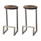Modern Style Iron Bar Stool with Footrest Bristol Creative Bar Stool (set of 2) Walnut 2 Piece Set Clearhalo 'Bar Furniture' 'Bar Stools' 'bar_stools' 'furn' 'furn_bar_stools' 'furniture_bar_stools' 'Kitchen & Dining Furniture' 'kitchen&dining_furn' 'kitchen' 'kitchen_furn' Furniture' 4492953