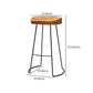 Modern Armless Backless Counter Stool Iron Cafe Bar Stool with Wooden Seat Clearhalo 'Bar Furniture' 'Bar Stools' 'bar_stools' 'furn' 'furn_bar_stools' 'furniture_bar_stools' 'Kitchen & Dining Furniture' 'kitchen&dining_furn' 'kitchen' 'kitchen_furn' Furniture' 4492964