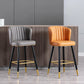 Modern Armless Backrest Counter Stool Iron Cashier Bar Stool with Leather Cushion Clearhalo 'Bar Furniture' 'Bar Stools' 'bar_stools' 'furn' 'furn_bar_stools' 'furniture_bar_stools' 'Kitchen & Dining Furniture' 'kitchen&dining_furn' 'kitchen' 'kitchen_furn' Furniture' 4492988
