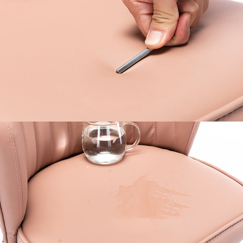 Modern Armless Backrest Counter Stool Iron Cashier Bar Stool with Leather Cushion Clearhalo 'Bar Furniture' 'Bar Stools' 'bar_stools' 'furn' 'furn_bar_stools' 'furniture_bar_stools' 'Kitchen & Dining Furniture' 'kitchen&dining_furn' 'kitchen' 'kitchen_furn' Furniture' 4492996